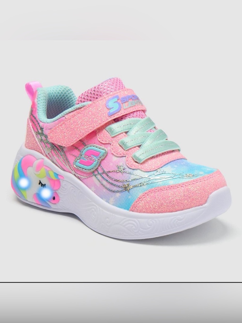 Skechers Kids Light-Up Unicorn Sneakers - Pink & Mint